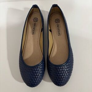 Harborsides Navy‎ Woven Ballet Flats